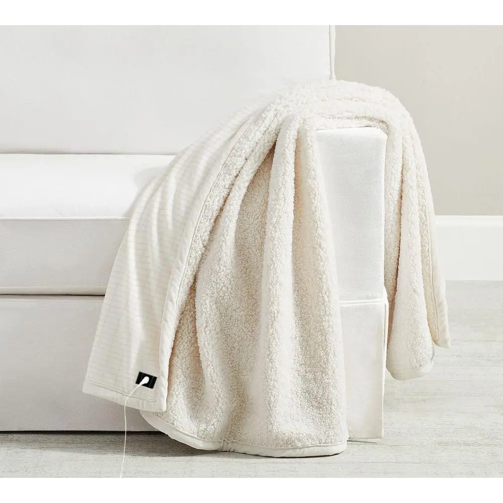 Grounding Blanket , Earth Connected Bedding Throw, Grounding Sheet for Improved Sleep, Includes  Fiber 60x80 Inch, Beige