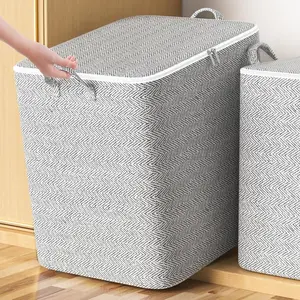 Large Capacity Clothes Storage Bag, Foldable ClothesStorage Organizer with Zipper, Closet Organizer, Multifunctional StorageSupplies for Bedroom, Dormitory, Wardrobe