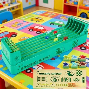 Mini Portable Horse Racing Tabletop Game | Family Party Board Game for Kids & Adults | Fast-Paced 2-4 Player Table Football Style Battle | Travel & Home Entertainment