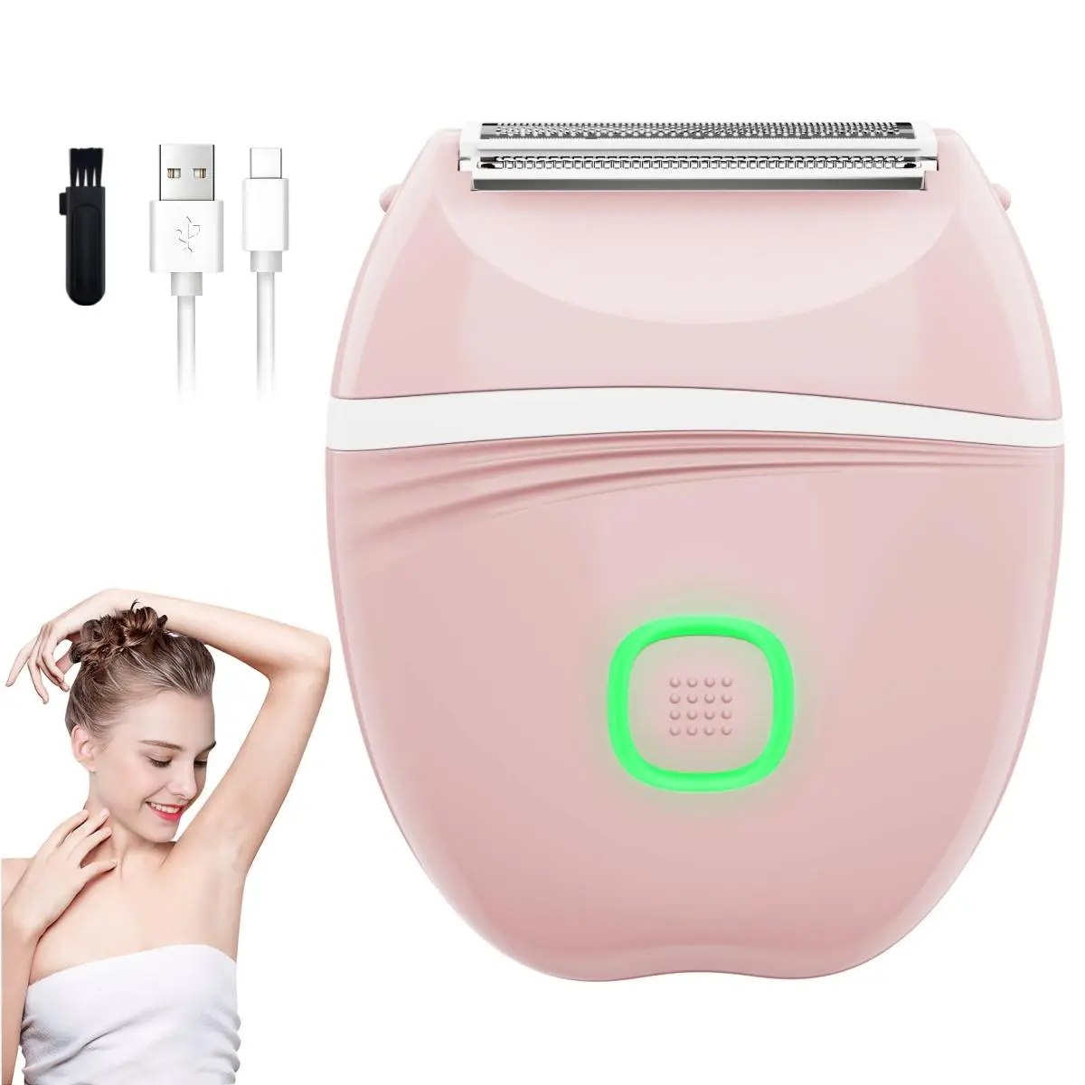 Rechargeable, Multipurpose Stainless Steel Blade, Easy Hair Removal on Armpit, Bikini, Legs, Arms - USB Lithium Battery, USB Rechargeable Epilator, Portable and Travel-Friendly Design, Leg Shaver, USB Rechargeable Remover