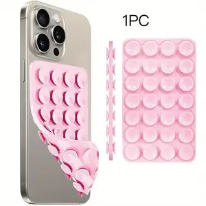 Double Sided Silicone Phone Sticky Grip, Suction Phone Case Mount, Hands-free Sticky Cell Phone Grip, Mobile Phone Holder for Selfies and Videos, Cellphone