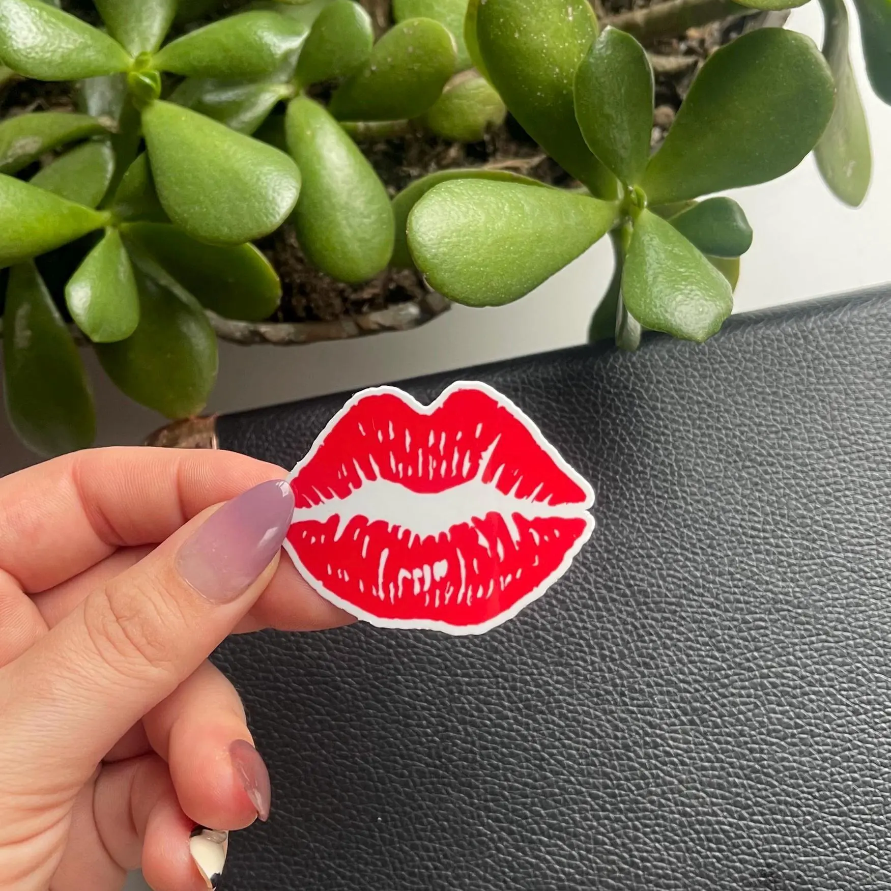 Red Lip Kiss Sticker