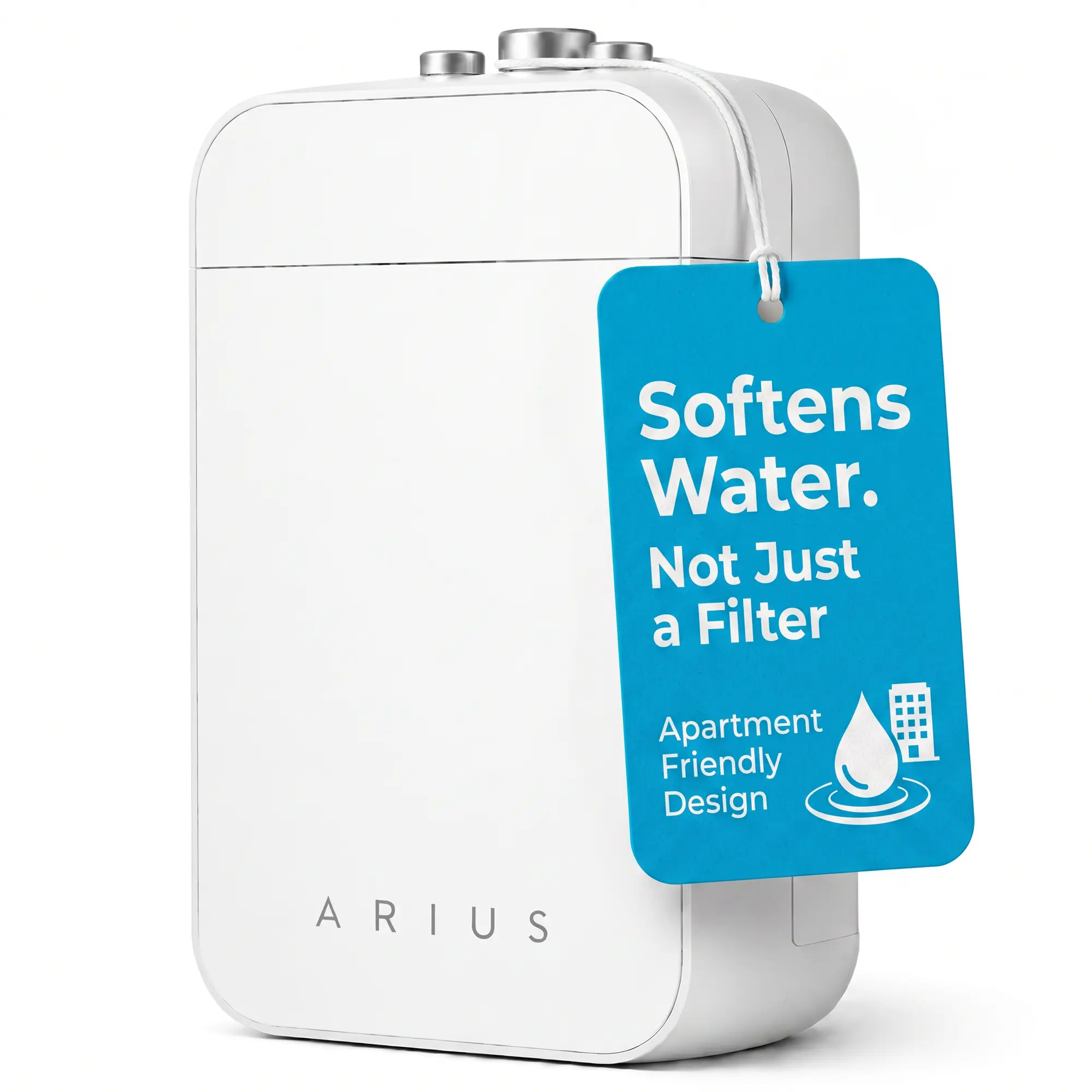 Arius Shower Water Softener & Filter System – Healthier Hair & Glowing Skin – True Ion-Exchange Water Softener + Multi-Stage Filtration – Softens Hard Water Minerals, Reduces Chlorine & Heavy Metals