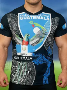 Guatemala football black jersey, Guatemala, unisex, football shirt, Sports Jersey. Breathable, comfortable, soft fabric with printed logo.