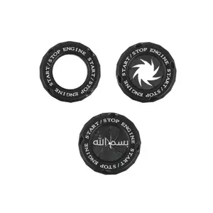 In the name of God Push Start Button Cover Car Interior Decorative Kit Easy Install Removal Enhances Look Feel