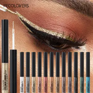 12PCS/set Sparkle Eyeliner Liquid Pen,Waterproof, Sweat Proof, Not Easy To Smudge, Smudge Resistant Eyeliner,Liquid Eyeliner Eye Shadow,Eyeliner Pencil Alternative,Suitable For Christmas Makeup, Eye Makeup Products