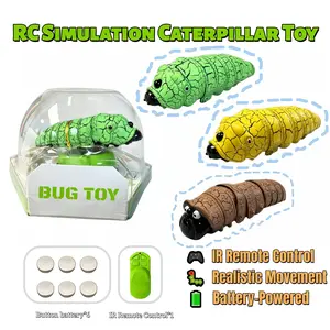 Remote Control Caterpillar Toy - Realistic Moving Bug Prank Toy for Kids & Pets-remote control caterpillar,rc caterpillar toy,remote control worm toy,rc bug toy,realistic moving caterpillar,rc caterpillar prank toy,remote control worm for cats