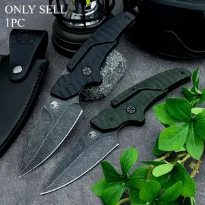 Best-selling Mini Folding Outdoor Knife with Sheath, High-Quality 8Cr13Mov Blade, Nylon Fiber, Portable Survival EDC Tool, Jungle Cutting, Multi-Purpose Camping Knife