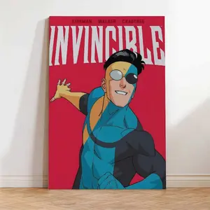 Invincible Old X New Suit Poster – Cool Anime Wall Art for Modern Teen Boys Room Decor – Decorative Canvas Print