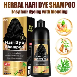 Hair Dye Shampoo - 3-in-1 Instant Hair Color with 100% Grey Coverage, Herbal Ingredients, Gentle Nourishing Formula, Long-lasting Shine, Easy to Use for All Hair Types