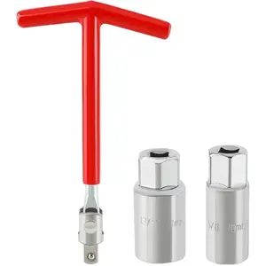 Socket Wrench T-Handle 16mm 5/8 Inch and 21mm 13/16 Inch Removal Tool For motorcycles,lawn mowers,small motor vehicles
