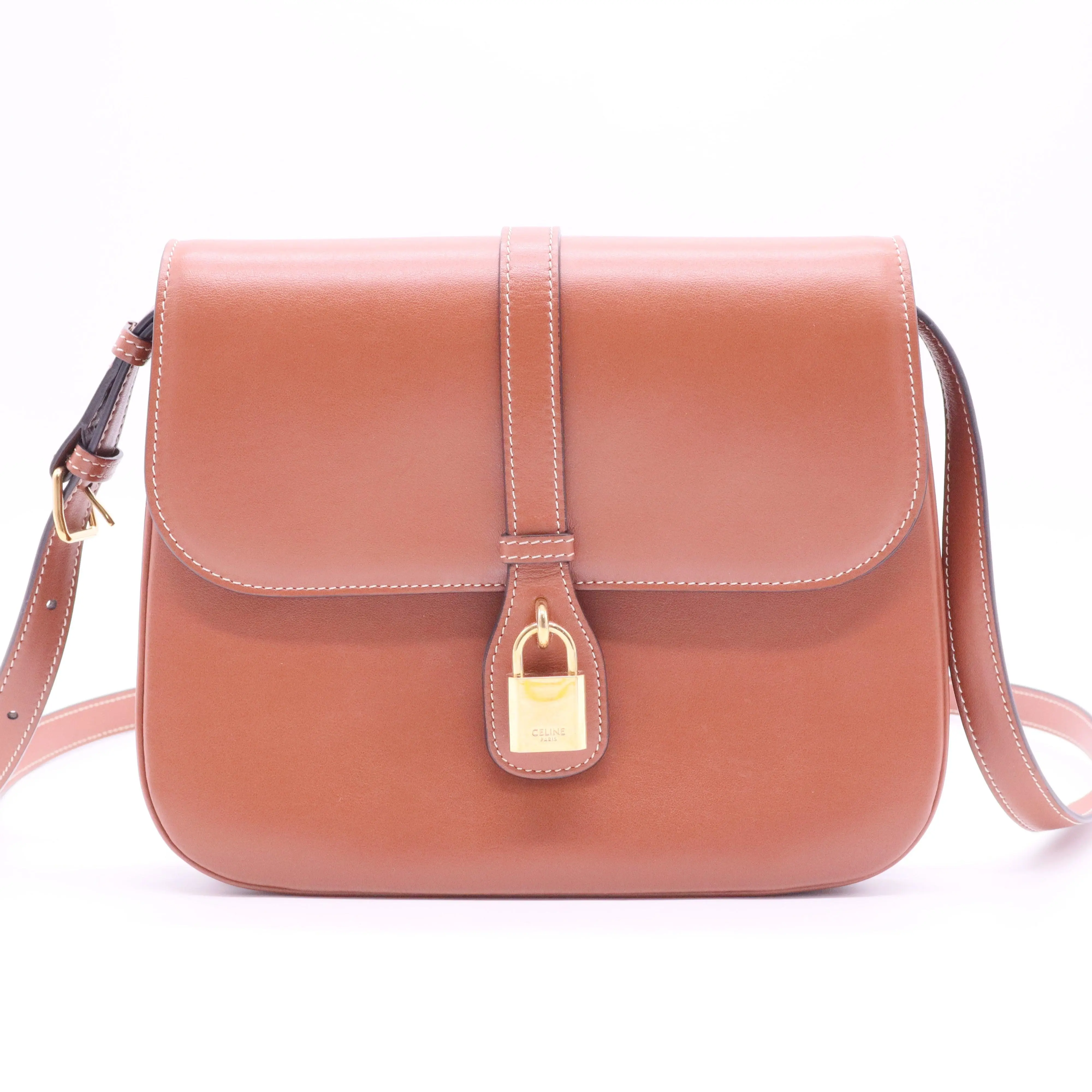 Pre-owned Celine Leather Shoulder Bags Tabou Bag Smooth Calfskin Medium
