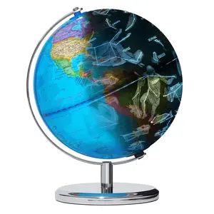 9" Illuminated Kid Globes 3 in 1 with Constellation Map & LED Night Light for Classroom & Bedroom Decor 360° Spinning Geography Education
