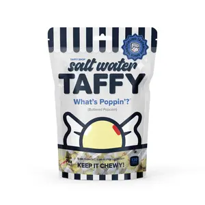 Taffy Shop, What's Poppin' Salt Water Taffy - Gourmet Buttered Popcorn Soft & Chewy Candy