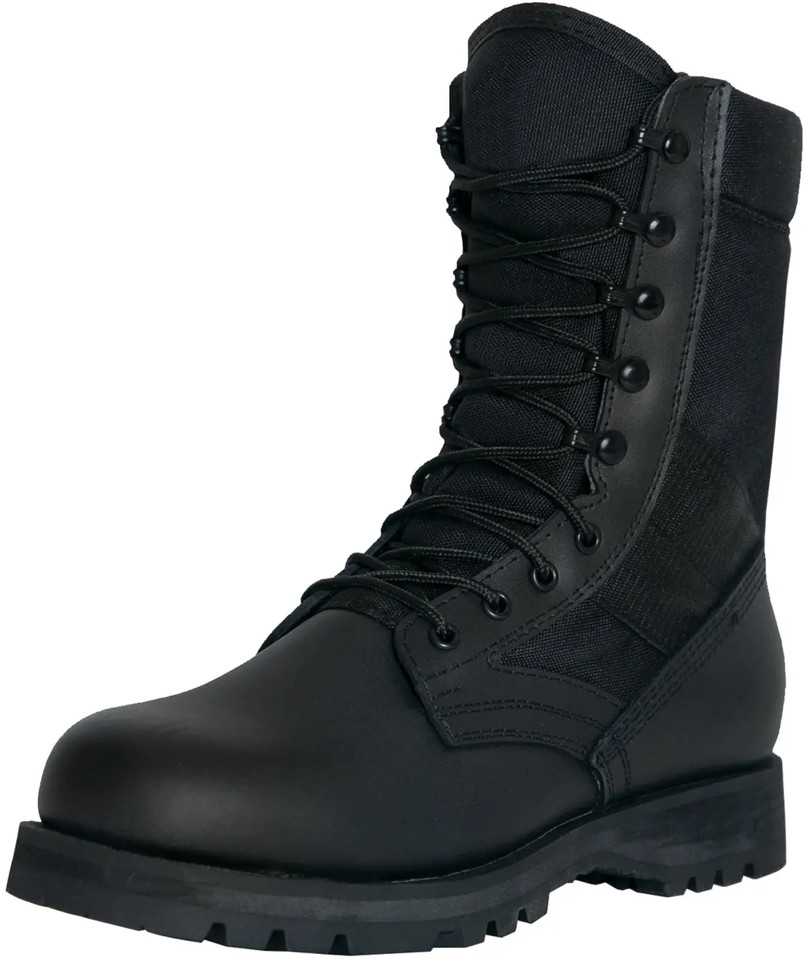 Men's 8-in Black Tactical Lace-Up Footwear - Slip-Resistant, Traction-Enhanced Speedhook Boots with Sierra Sole, Padded for Active Use, Shoe, Walking Shoes, Closed