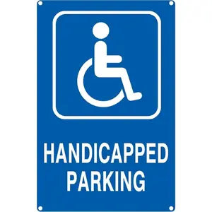 Handicapped Parking Sign, UV Protected & Weather Resistant Parking Sign, Ideal for Designating Handicap Parking Spaces