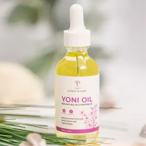 Echos of Eden Yoni Oil – Moisturizing Feminine Care Oil for Hydration, Soothing After Shave & Razor Bump Relief with Almond, Shea Butter, Peppermint & Tea Tree (2 oz)