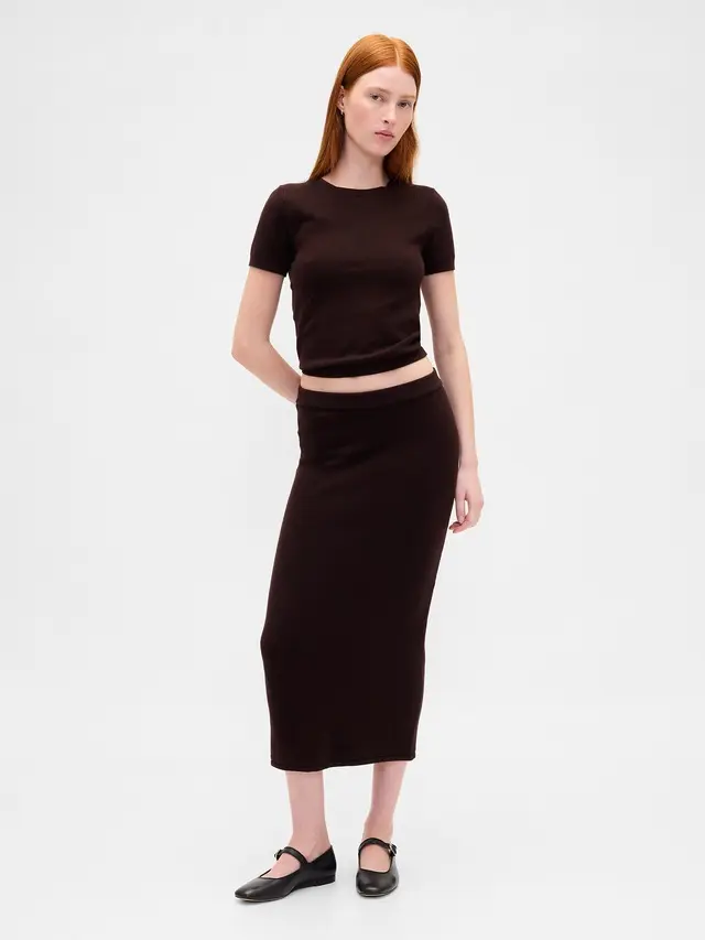 Gap Women's CashSoft Stretch Midi Skirt