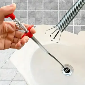 Flexible Pipe Cleaning Tool, Manual Drain Snake with Flexible Claws, Drain Clog Remover, Drain Auger, No Power Needed, Ideal for Home and Restaurant Use