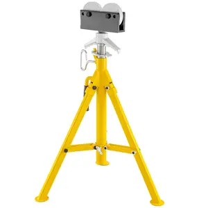 VEVOR  0.5-12 inch Roller Pipe Stand Adjustable Height 32\"-55\" Pipe 2500Lb Capacity Jack Stands Folding Portable High Folding Pipe Stand with Roller Head Fold A Trailer Jacks
