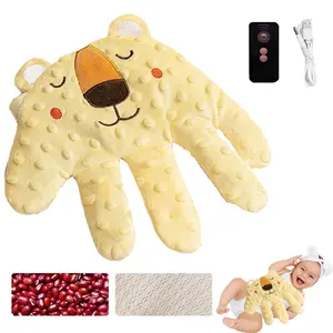 Baby Soothing Palm, Red Bean Stuffed Automatic Baby Patting Hand, Soft Pacifier Toy for Sleep, Newborn Soothing Plush Toy, Gentle Relaxing Patting Motion for Babies & Toddlers