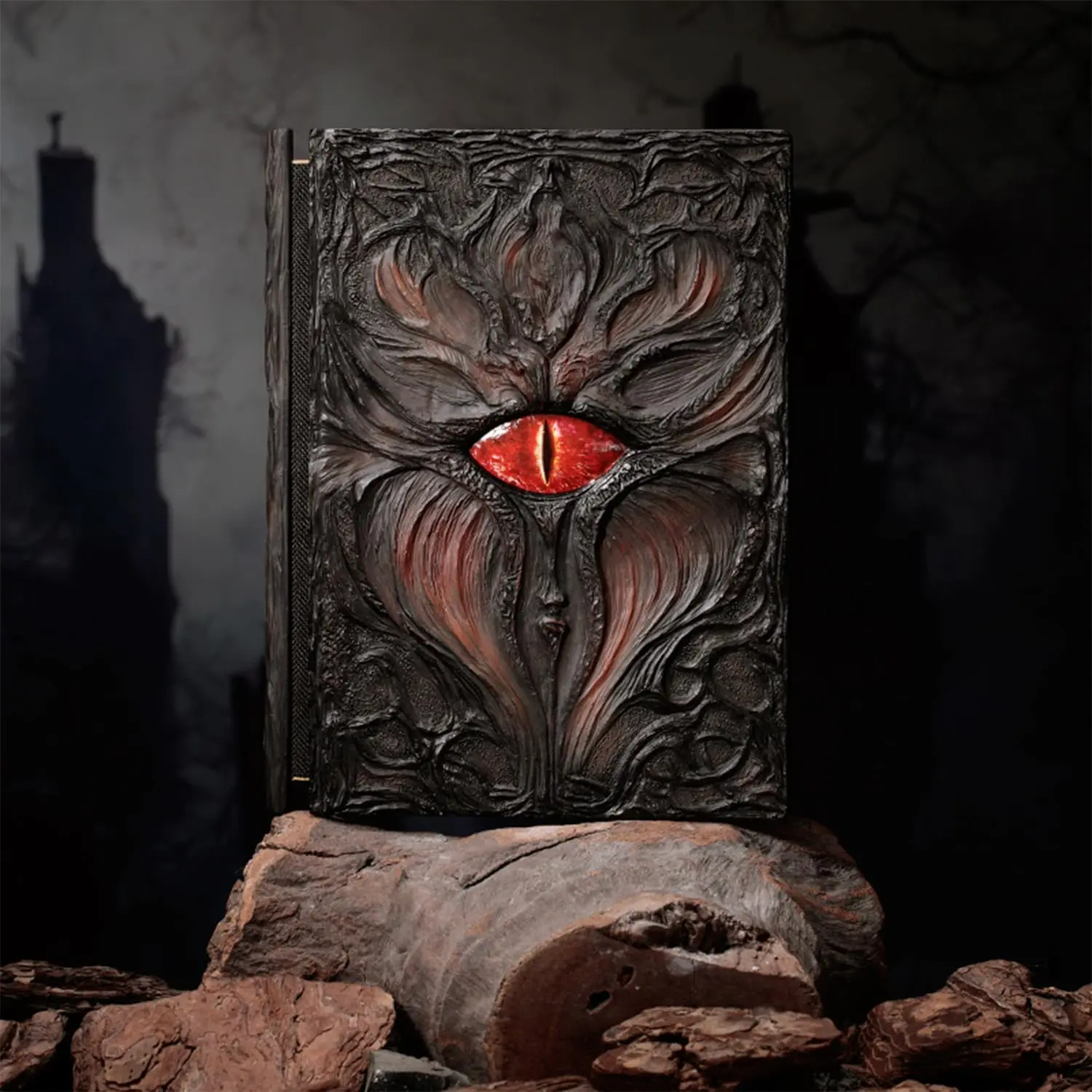 Demonic Eye Grimoire Journal Handmade 3D Embossed Notebook for DND Campaigns, Vintage Antique Travel Diary, travel journal, Vintage Occult Gift for men and Women