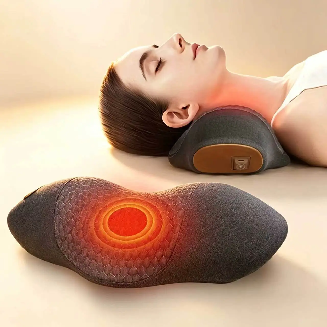 Ergo Electric Massage Cushion for Neck & Waist! Fix Sore Lower Back, Great Holiday Gift