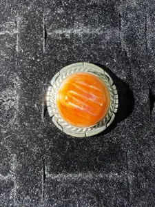 Dave Skeets Shell Shaped Spiny Oyster Round Ring, Size 7.5, Shell Shaped Rings