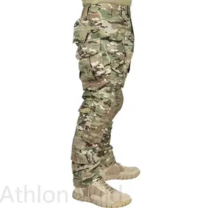 Men's Camo Tactical Cargo Pants With Knee Pads |       G2 Frogg Trousers For Hiking Camping Training