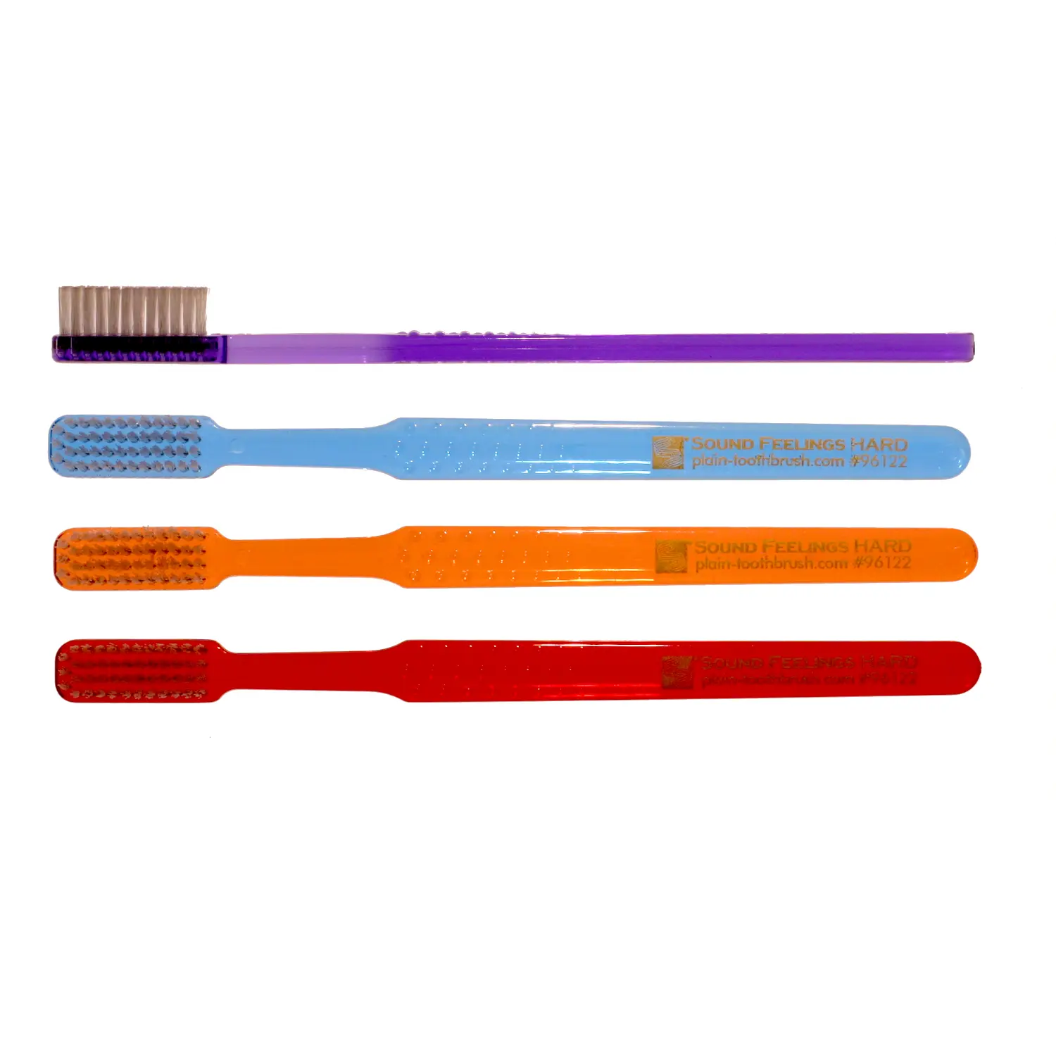 Sound Feelings Hard Toothbrush, Traditional, 47-Tuft, 4-Pack