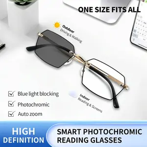 Auto-Adjusting HD Reading Glasses, Computer Anti Blue Light UV Ray Filter Eyeglasses