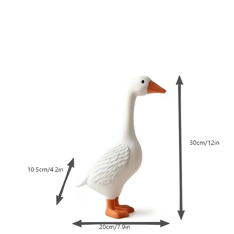 Garden Decorative Duck Statue, Animal Statue, Outdoor Resin Duck Sculpture, Garden Sculptures, Waterproof Weatherproof Farmhouse Style Garden Ornament, Porch Lawn Decoration