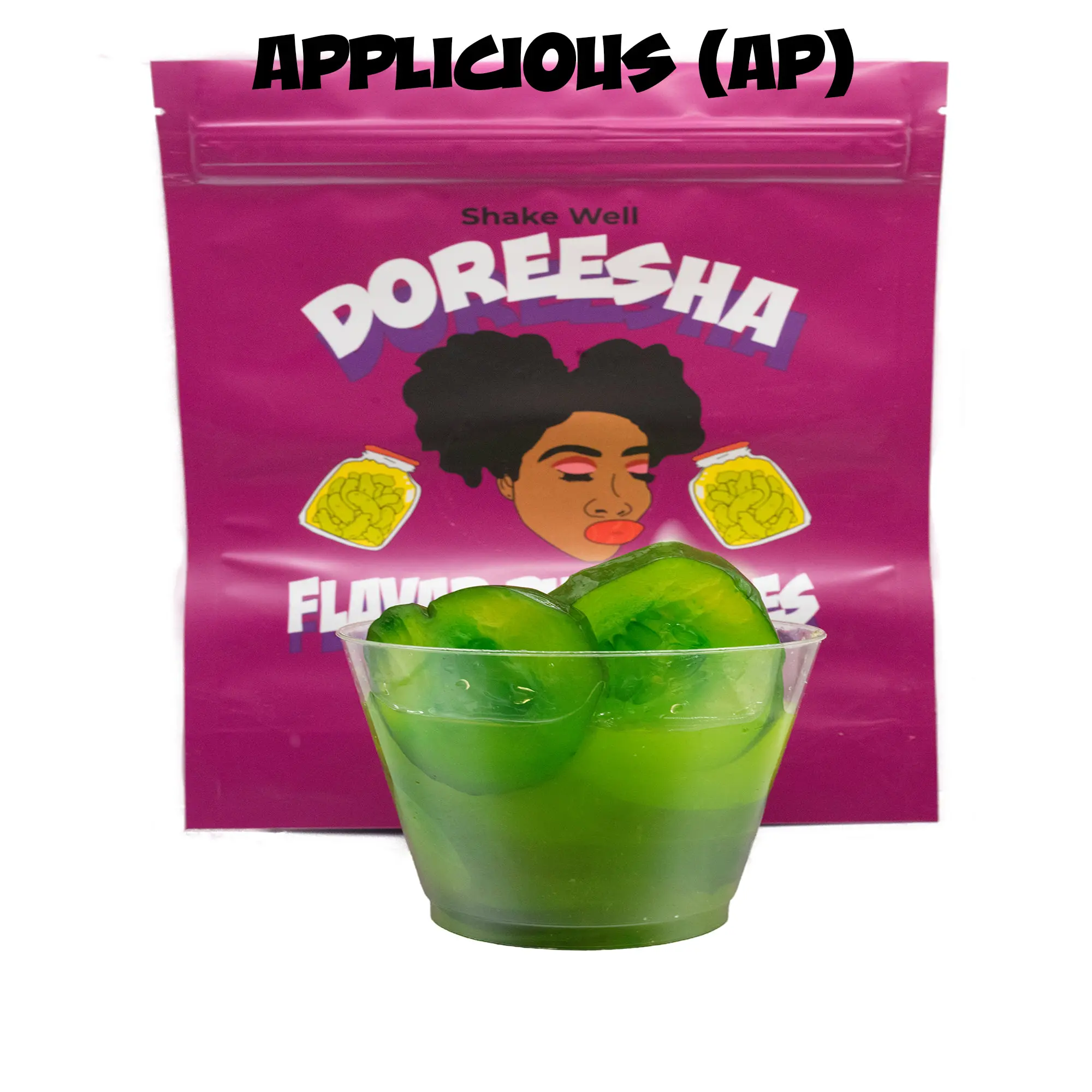Doreesha FLAVAD 5 Bag Variety Pack 8-Watermelon, -Wala, Apple -apl, sunrise surprise - ss Bussin Berry, - BB, Spicy Mango, - SM Snacks Made with Cucumber, Sweet Candy Artifical Flavor a Puurckles not Pickles.  Product taste & smells like vinegar