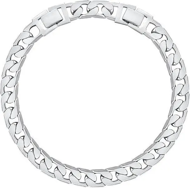 Meraki Handmade Layered Cuban Chain Anklet - Unisex Double-Layer Hip-Hop Wide Design, Customizable 2.5/3.5/4.5 Inches Length, Adults' Casual Summer Beach Jewelry, Anniversary Accessory