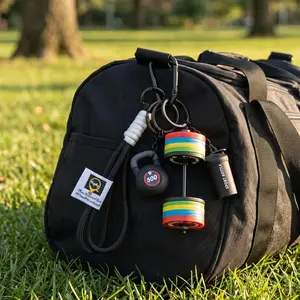 Sports Water Bottle Series Design, Fitness Exercise Accessories, Fashion Savior Keychain, Trendy Cute Keychain, Fitness Series Barbell Dumbbell Plate Exercise Water Pendant, Backpack Pendant, Suitable For Sports Men And Women Gifts