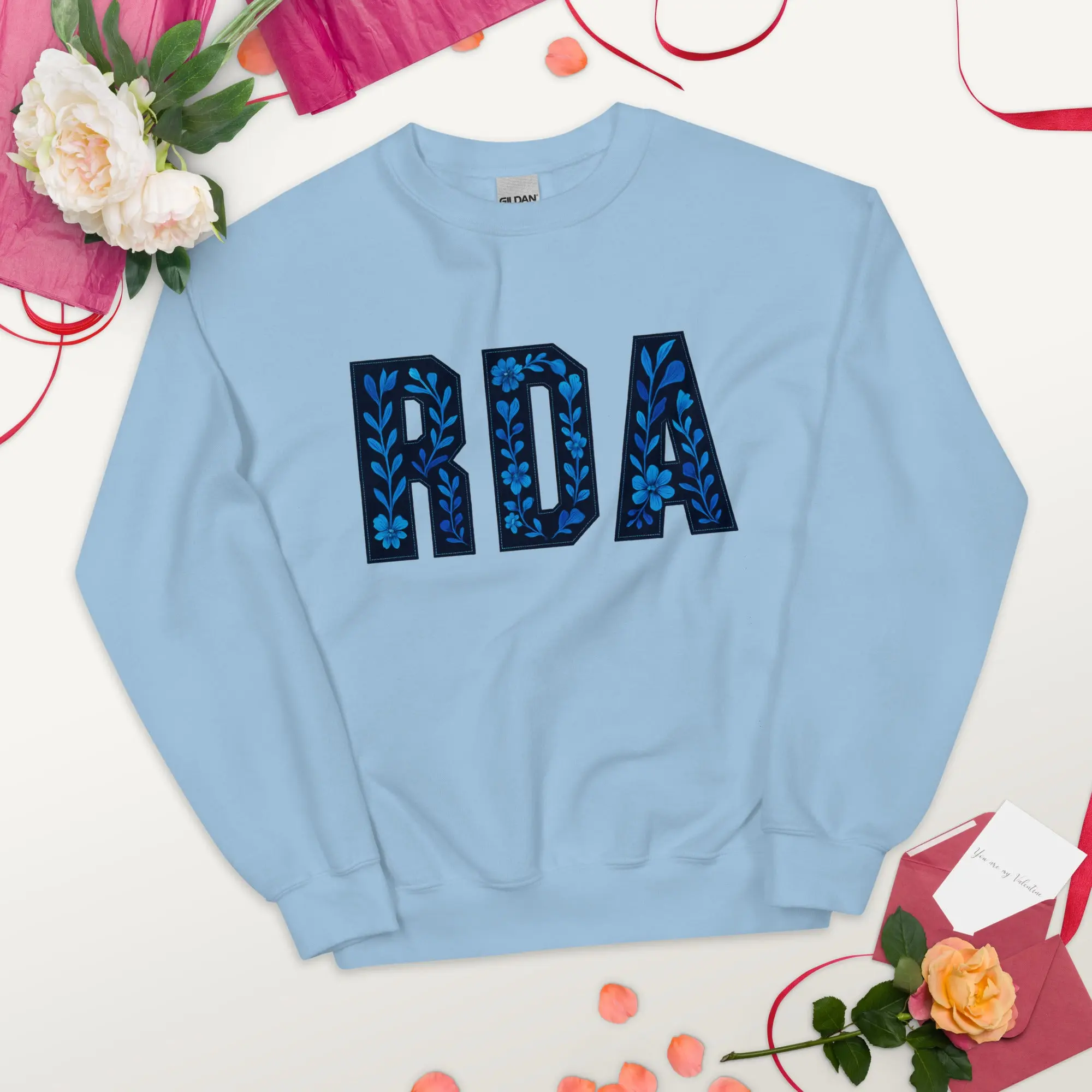 RDA Blue Floral Sweatshirt