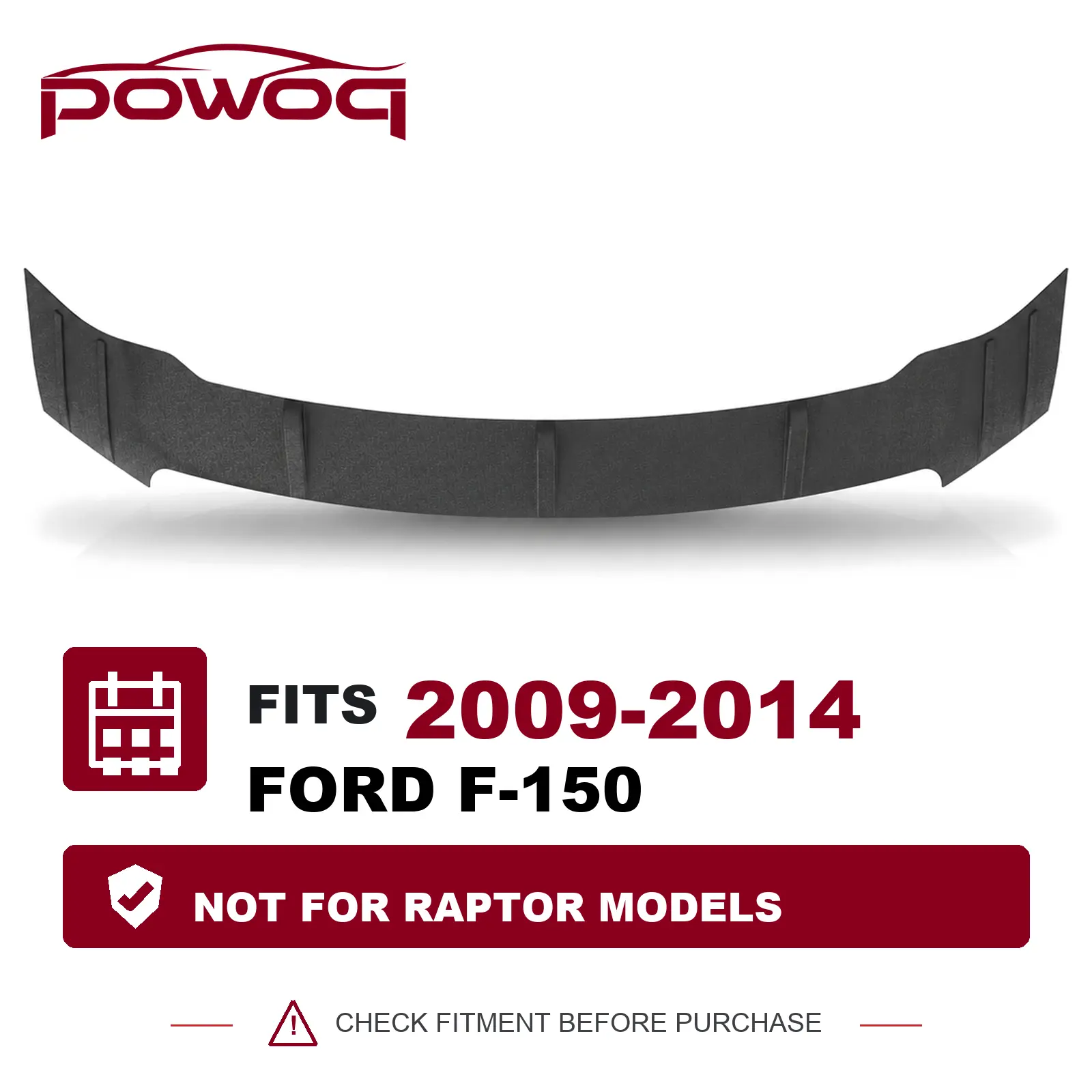 [Fits 09-26 F150]Hood Protector Compatible with 2009-2026 Ford F150 Hood Deflector TPE Shield Replacement for Ford F-150 Accessories