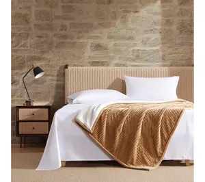 Eddie Bauer Mountain Valley Brown Plush 50"x70" Heated Throw