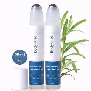 Be Bodywise Advanced Hair Growth Roll-On Serum | 3% Rosemary | 2% Aminexil | 3% Redensy l 2% Anagain | Precision Scalp Applicator | Paraben & Sulphate Free | Non oily and mess free