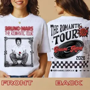 [Sale up to 50%] Bruno The Romantic Tour T-shirt 2026, Tour Dates In the Back, Two Sided T-Shirt, Mars Original Design
