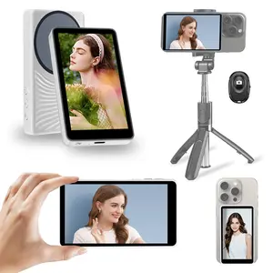 Magnetic Selfie Screen, Portable Wireless Screen Projector Selfie Camera, Phone Smart Phone Wireless Camera for Selfie Video Live Streaming, Mobile Phone Accessory, Selfie Stand, Smartphone Camera Accessories