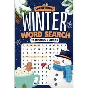 Winter Word Search Book for Adults Large Print: 100 Winter Puzzles for Relaxation & Cognitive Sharpness - Word Find Book for Adults, Seniors, & Teens (The Sloth & Search Series) Paperback – Large Print, November 18, 2024