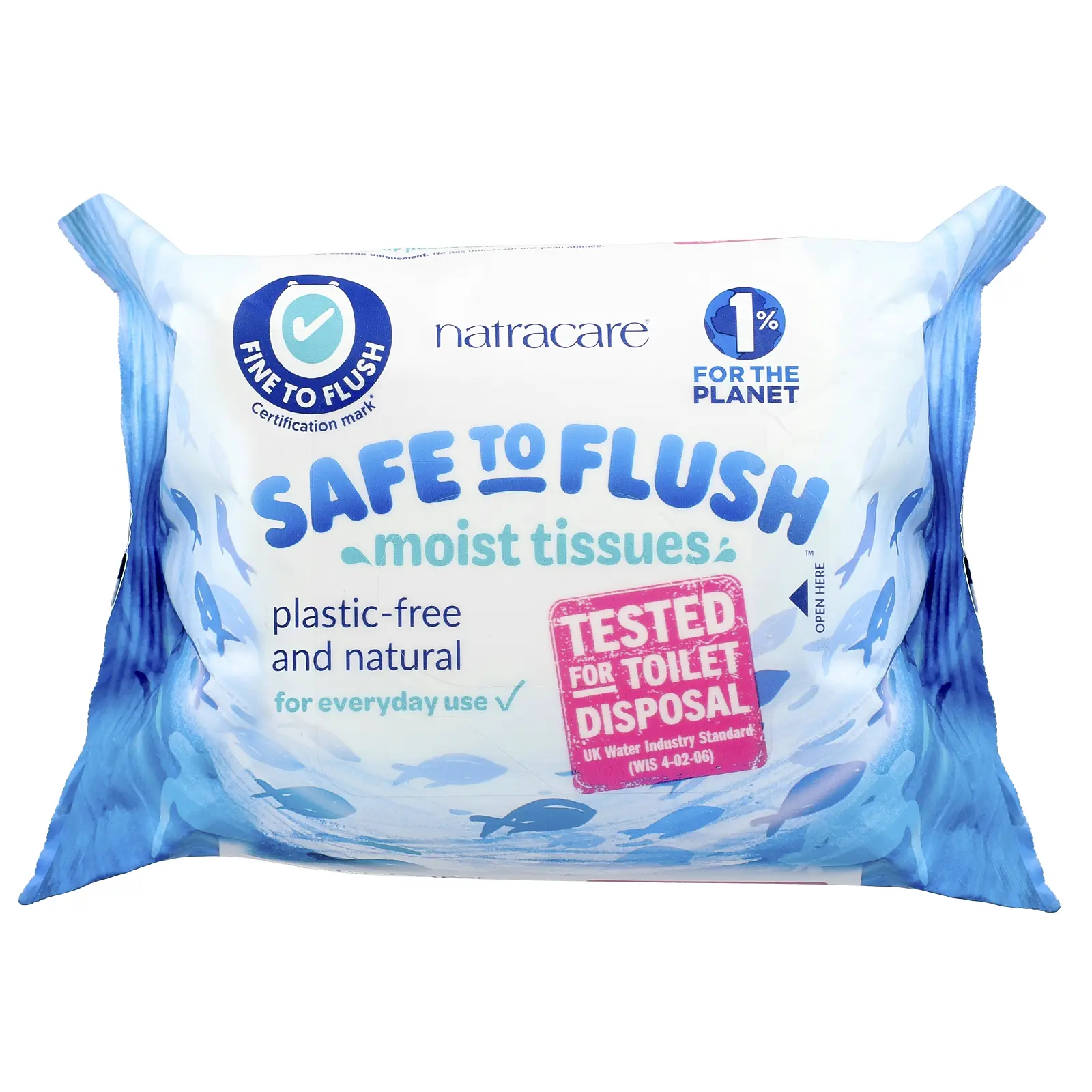 Natracare Safe to Flush, Moist Tissues, 30 Tissues