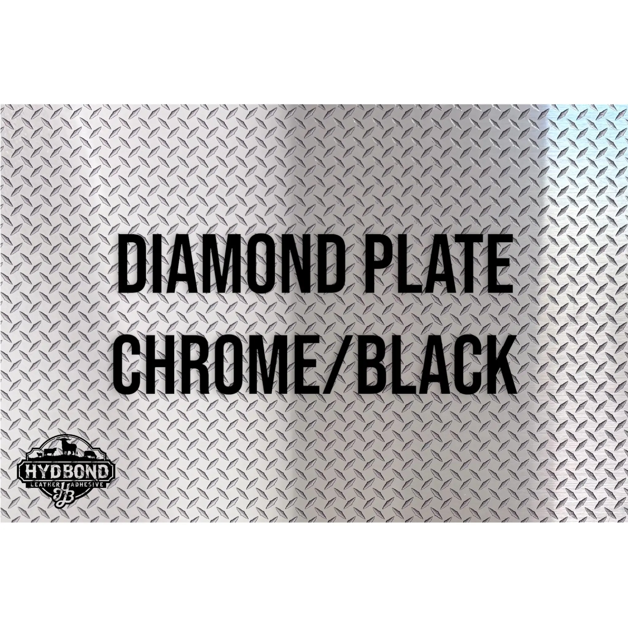HYDBOND 12"x24"x1/16" DIAMOND PLATE CHROME/BLACK DUAL-TEC ACRYLIC PANEL