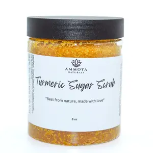 Turmeric Sugar Face Scrub Control Dry Skin Hydrating Comfort Skincare Smooth Gentle Honey Moisture Moisturizing facialscrub Brightening Organic Hydrate Moisturizer