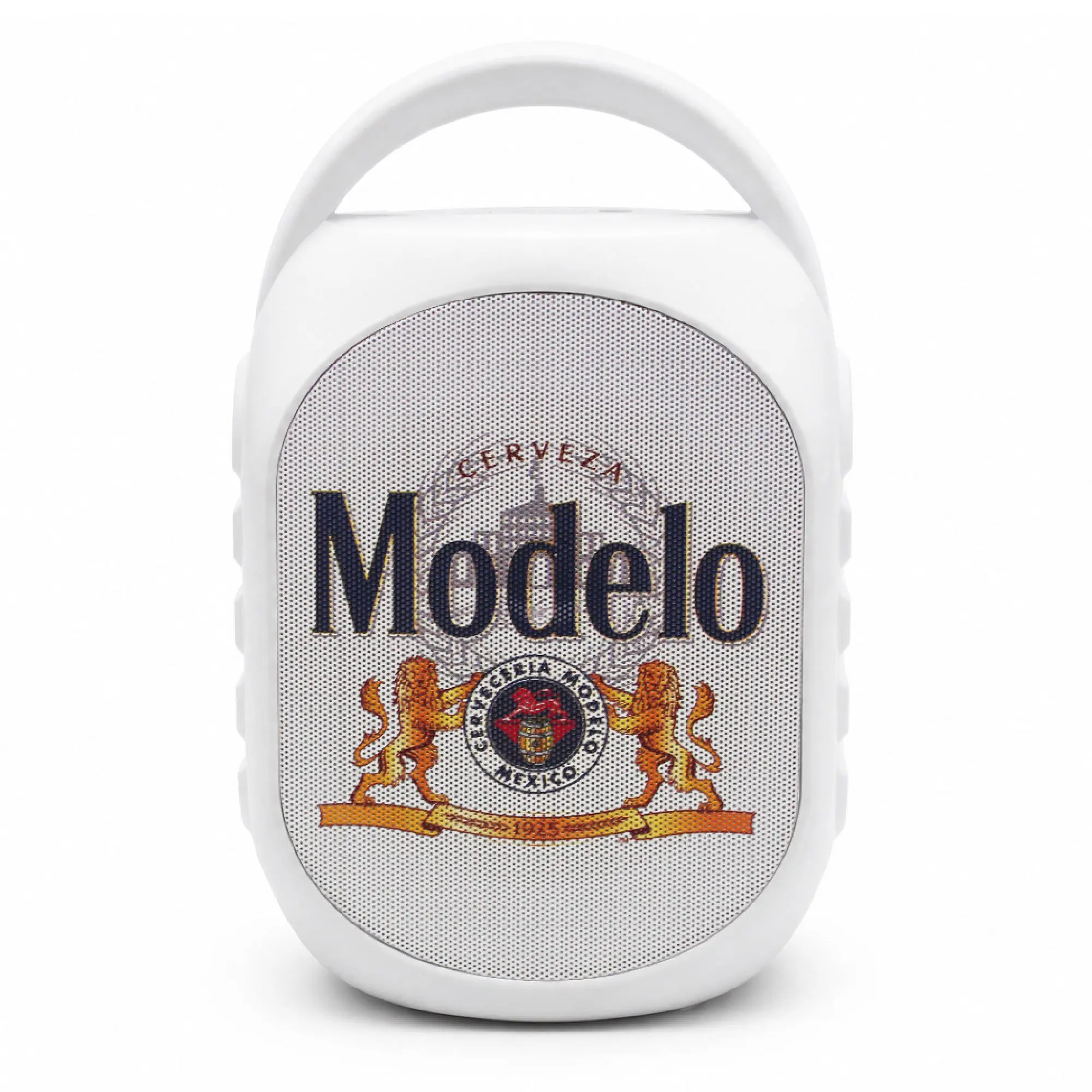 Modelo Mini Party Speaker with LED Lights, Built-In Handle, Function Buttons