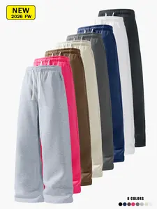 Men’s spring/autumn casual knit long pants, loose straight fit, simple versatile sweatpants suitable for jogging, fitness, and other outdoor activities.