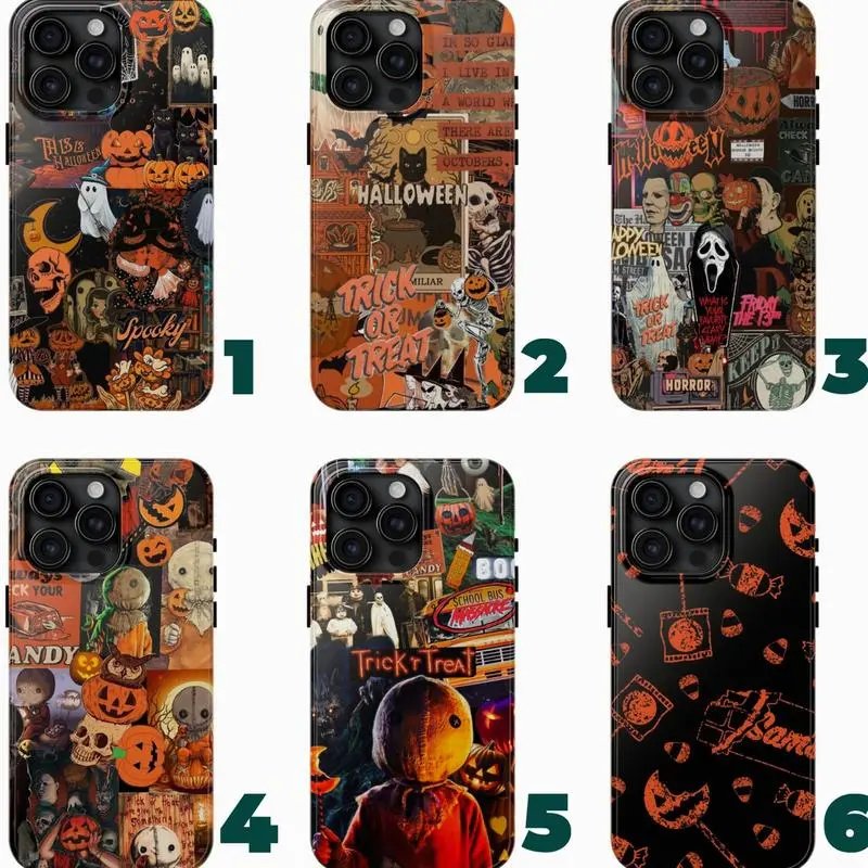 6 styles ver2 trick ‘r treat phone case scary movie lover spooky phone case 17 16 15 14 13 12 11