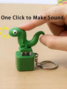 Lizard Keychain with Rechargeable LED Light, Realistic Croak Color Changing Fun Toy, Perfect Gift for Kids & Adults, Cool Keychains, Keychain Flashlight