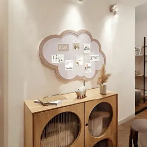‌1-piece cloud-shaped felt notice board, no-drill design, removable and reusable wall-mounted message board for pinning notes, photos, and posters; ideal as an alternative to traditional whiteboards, suitable for home, study, living room, and dormitory de
